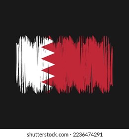 Bahrain Flag Brush Vector Illustration