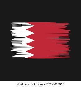 Bahrain Flag Brush Vector Illustration