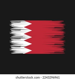 Bahrain Flag Brush Vector Illustration