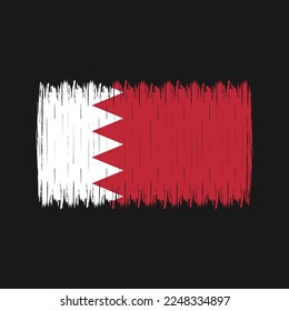Bahrain Flag-Vektorgrafik mit Pinselspitze