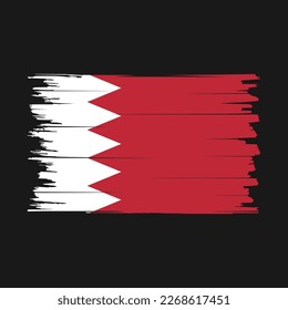 Bahrain Flag Brush Vector Illustration