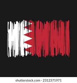 Bahrain Flag Brush Vector Illustration