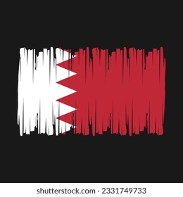 Bahrain Flag Brush Vector Illustration