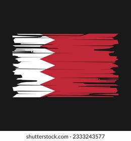 Bahrain Flag Brush Vector Illustration