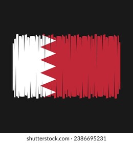 Bahrain Flag-Vektorgrafik mit Pinselspitze