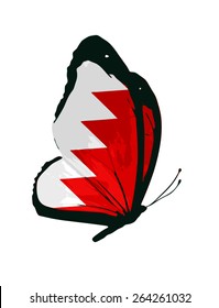 Bahrain flag butterfly - vector