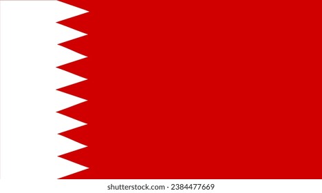 Bahrain flag in flat vector design 