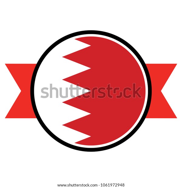 Bahrain Flag Glossy Round Button Icon Stock Vector Royalty Free 1061972948