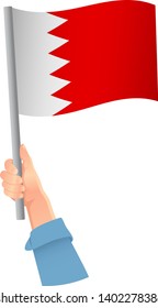 Bahrain flag in hand icon