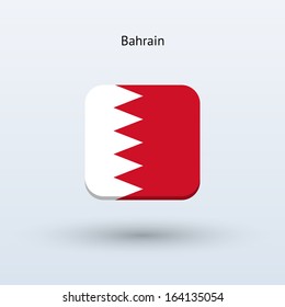 Bahrain flag icon. Vector illustration.
