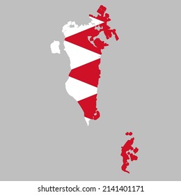 Bahrain flag inside the Bahraini map borders vector illustration 