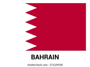 Bahrain flag isolated vector in official colors and Proportion Correctly. country's name label in bottom
