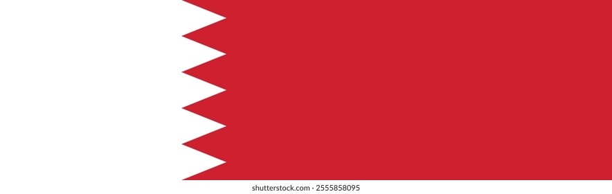 Bahrain flag long banner digital vector illustration