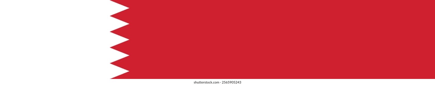 Bahrain flag long banner digital vector illustration