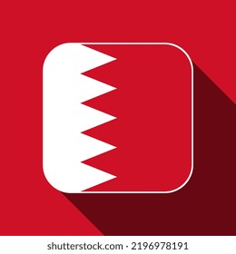 Bahrain flag, official colors. Vector illustration.