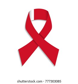Bahrain flag ribbon 3D