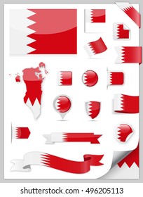 Bahrain Flag Set - Vector Collection