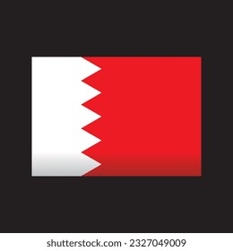 Bahrain flag vector design, cool Bahrain flag design, Bahrain flag.


