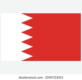 Bahrain Flag Vector Design , Bahrain Flag EPS