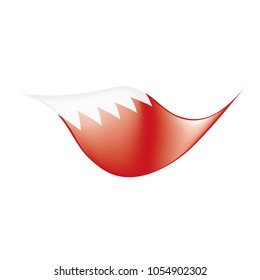 Bahrain flag, vector illustration
