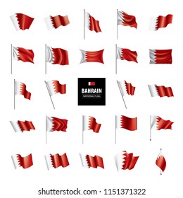 Bahrain flag, vector illustration