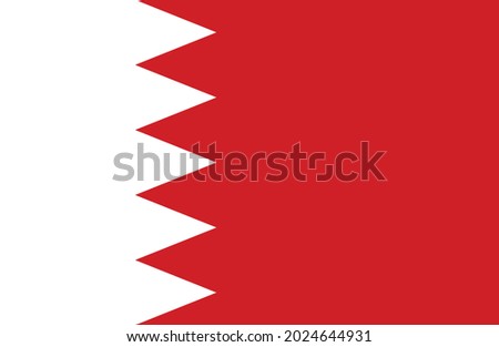 Bahrain flag vector illustration. National flag of Bahrain