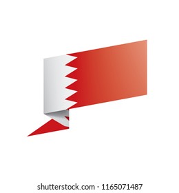 Bahrain flag, vector illustration on a white background