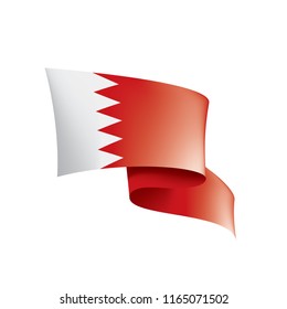Bahrain flag, vector illustration on a white background