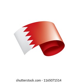 Bahrain flag, vector illustration on a white background