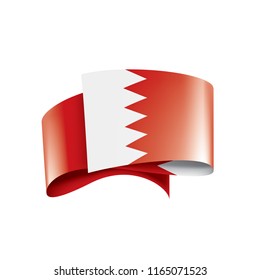 Bahrain flag, vector illustration on a white background