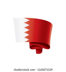 Bahrain flag, vector illustration on a white background