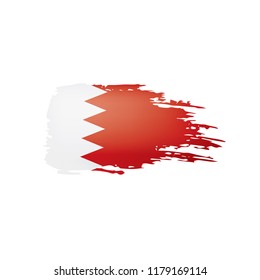 Bahrain flag, vector illustration on a white background