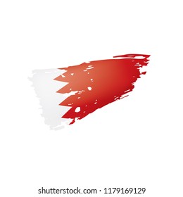 Bahrain flag, vector illustration on a white background