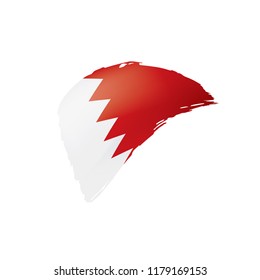 Bandera de Bahréin, ilustración vectorial en un fondo blanco