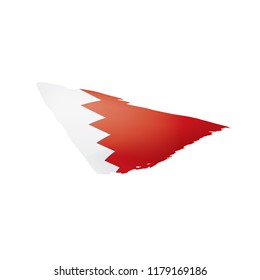 Bahrain flag, vector illustration on a white background