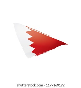 Bahrain flag, vector illustration on a white background