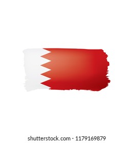 Bahrain flag, vector illustration on a white background