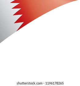 Bahrain flag, vector illustration on a white background