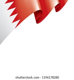 Bahrain flag, vector illustration on a white background