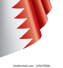Bahrain flag, vector illustration on a white background