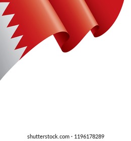 Bahrain flag, vector illustration on a white background