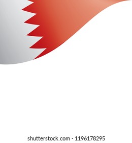 Bahrain flag, vector illustration on a white background