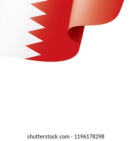 Bahrain flag, vector illustration on a white background