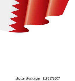 Bahrain flag, vector illustration on a white background