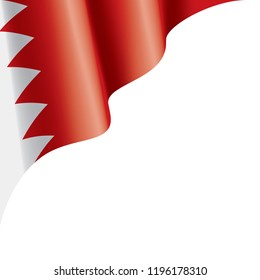 Bahrain flag, vector illustration on a white background