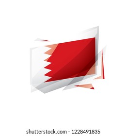 Bahrain flag, vector illustration on a white background