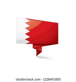 Bahrain flag, vector illustration on a white background