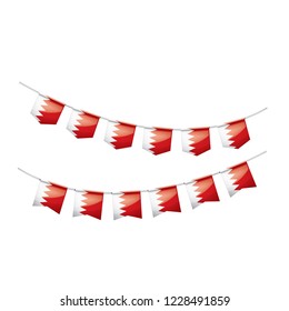 Bahrain flag, vector illustration on a white background