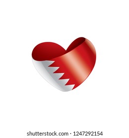Bahrain flag, vector illustration on a white background