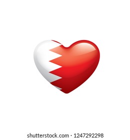 Bahrain flag, vector illustration on a white background